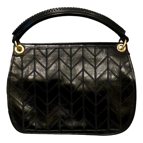 vitello shine miu miu|Miu Miu Vitello Shine Patch Black Leather Satchel Bag.